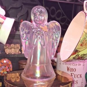 FENTON Iridescent Angel Figurine